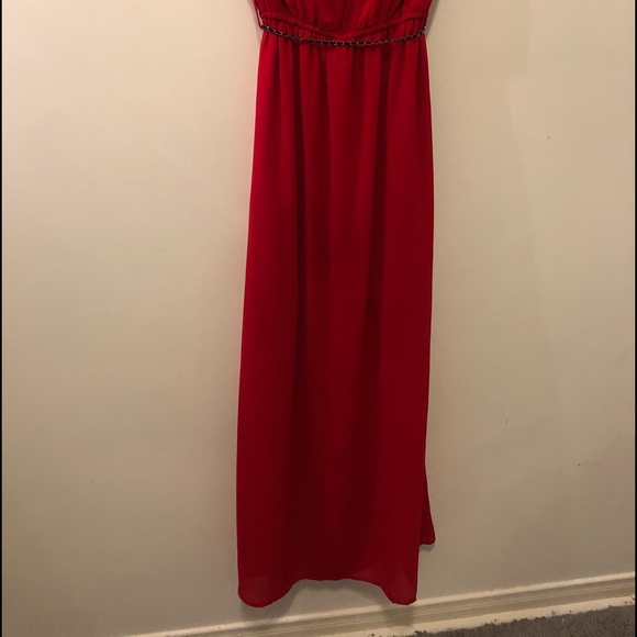 Long strapless dress w/ high slit (small) - Picture 5 of 6